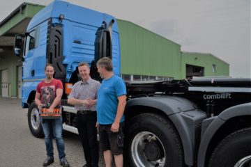 Combilift mit 2-Taschensystem-von velsycon an Firma Melmer