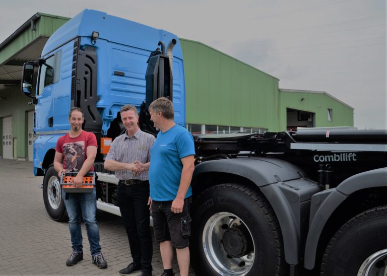 Combilift mit 2-Taschensystem-von velsycon an Firma Melmer